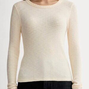 The Cozy-Rib Long-Sleeve Tee - Bone XX Small